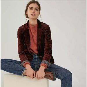 Anthropologie Alistair Velvet Blazer, Size US 6, UK 10